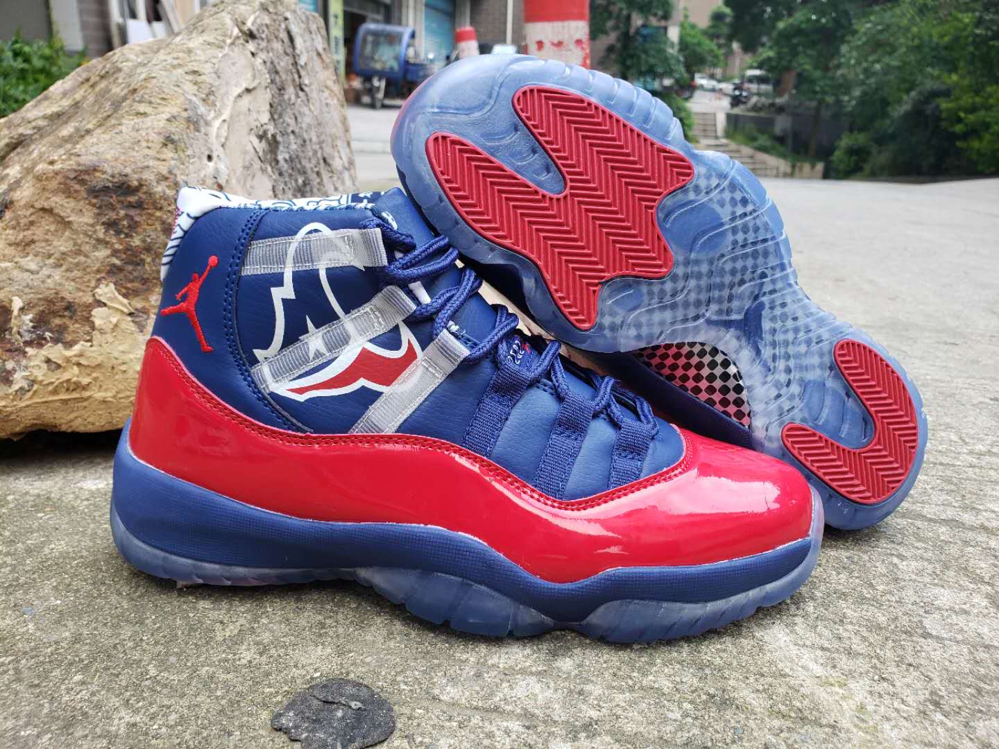 2019 New Air Jordan 11 Championship Blue Red Shoes - Click Image to Close